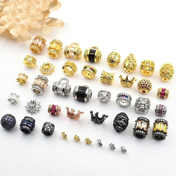 【Meojewelry】DIY zircon spacer bead jewelry accessories material 2